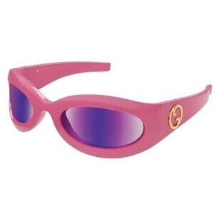 Gucci GG1247S 005 Women's Red/Pink Mirrored Sunglasses - New